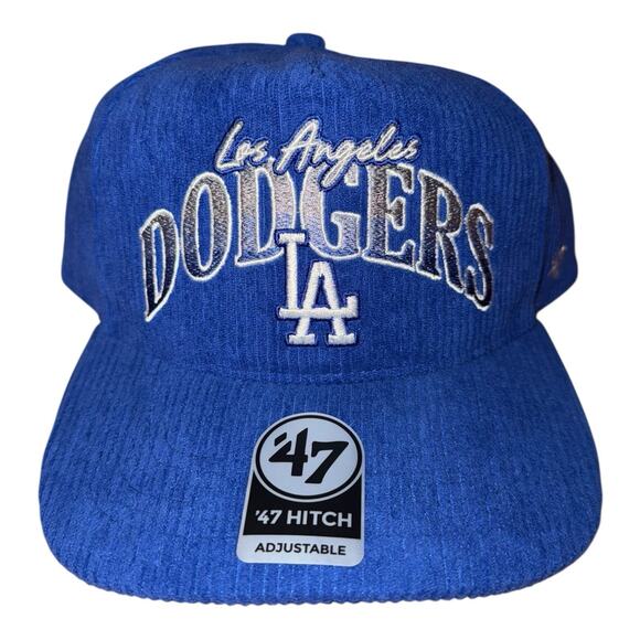 '47 Hitch Los Angeles LA Dodgers Old Timer Corduroy Blue Snapback Hat Cap - Picture 1 of 6